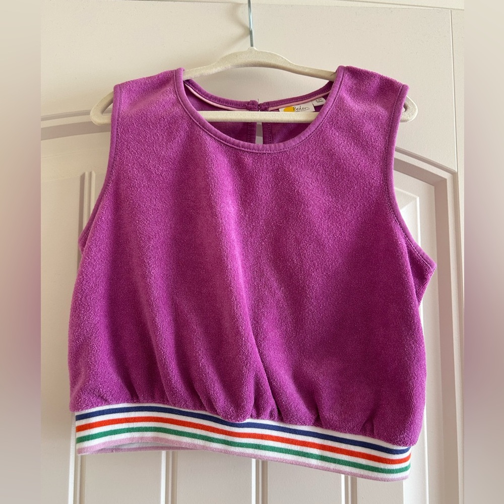 NWOT Girls Boden toweling crop tank